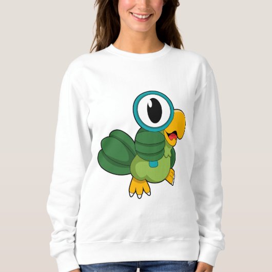 Parrot met vergrootglas trui (Voorkant)