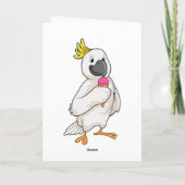 Parrot met wafelijs kaart (Achterkant)
