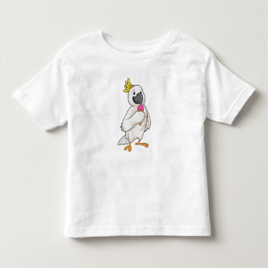 Parrot met wafelijs kinder shirts (Voorkant)