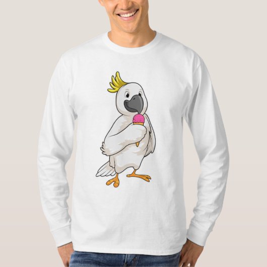 Parrot met wafelijs t-shirt (Voorkant)