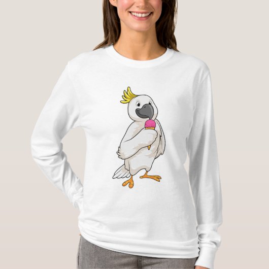 Parrot met wafelijs t-shirt (Voorkant)