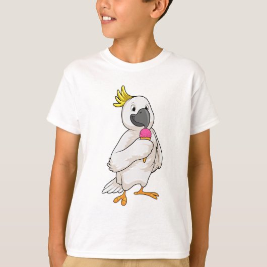 Parrot met wafelijs t-shirt (Voorkant)
