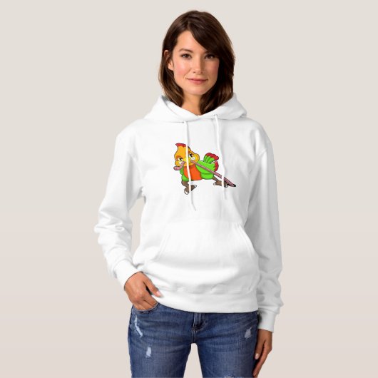 Parrot met worm hoodie (Voorkant volledig)