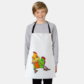 Parrot met worm schort (Gedragen)