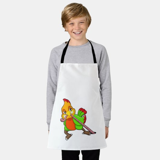 Parrot met worm schort (Gedragen)