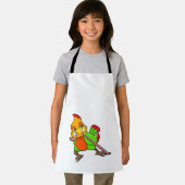 Parrot met worm schort (Insitu)