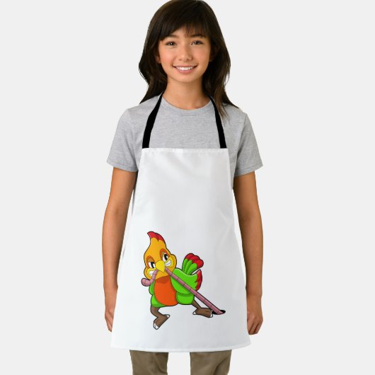 Parrot met worm schort (Insitu)