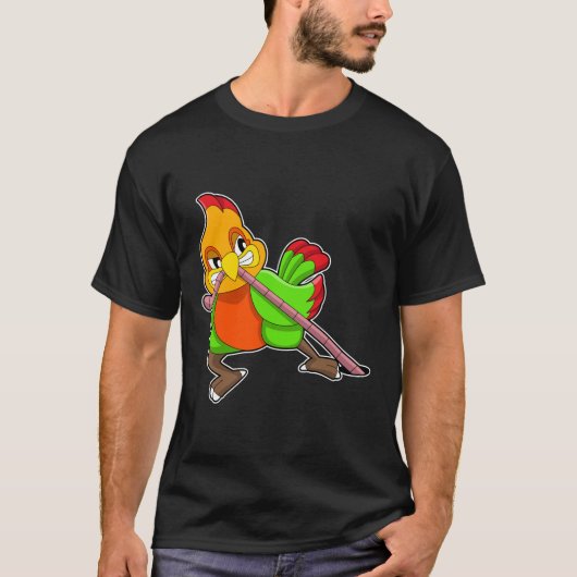 Parrot met worm t-shirt (Voorkant)