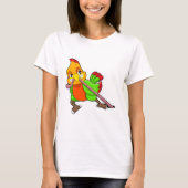 Parrot met worm t-shirt (Voorkant)