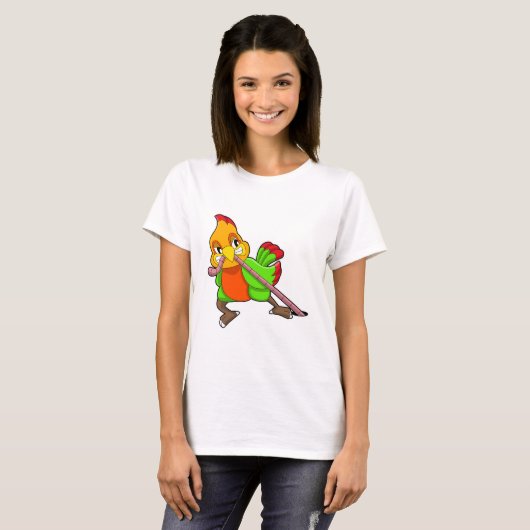 Parrot met worm t-shirt (Voorkant volledig)