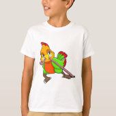 Parrot met worm t-shirt (Voorkant)