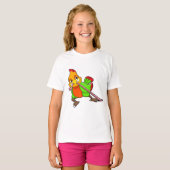 Parrot met worm t-shirt (Voorkant volledig)