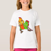 Parrot met worm t-shirt (Voorkant)