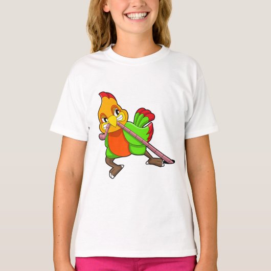 Parrot met worm t-shirt (Voorkant)