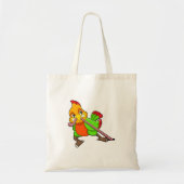 Parrot met worm tote bag (Voorkant)
