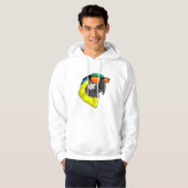 Parrot met zonnebril hoodie (Voorkant volledig)