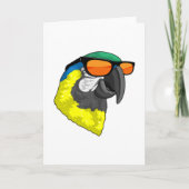 Parrot met zonnebril kaart (Voorkant)