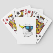 Parrot met zonnebril pokerkaarten (Achterkant)