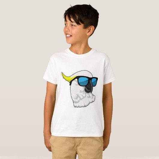 Parrot met zonnebril t-shirt (Voorkant volledig)
