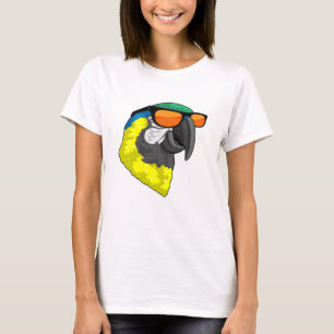 Parrot met zonnebril t-shirt