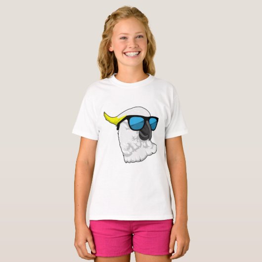 Parrot met zonnebril t-shirt (Voorkant volledig)