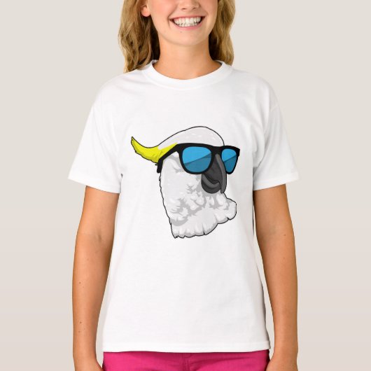 Parrot met zonnebril t-shirt (Voorkant)
