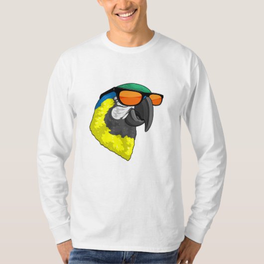 Parrot met zonnebril t-shirt (Voorkant)