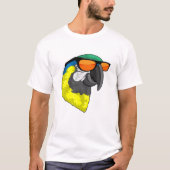Parrot met zonnebril t-shirt (Voorkant)