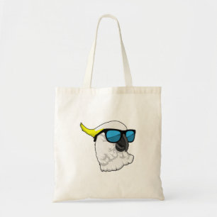 Parrot met zonnebril tote bag
