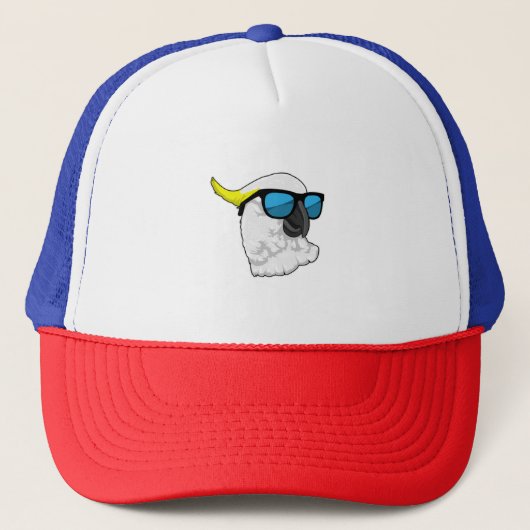 Parrot met zonnebril trucker pet (Voorkant)