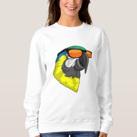 Parrot met zonnebril trui (Voorkant)