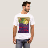 Parrot noemt zijn mens. t-shirt (Voorkant volledig)
