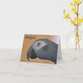 Parrot Note Card Kaart (Gele Bloem)