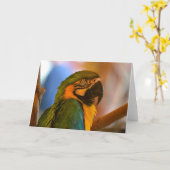 Parrot Note Card Kaart (Gele Bloem)