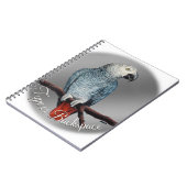 Parrot Notitieboek Personaliseert Afrikaans grijs (Linkerzijde)