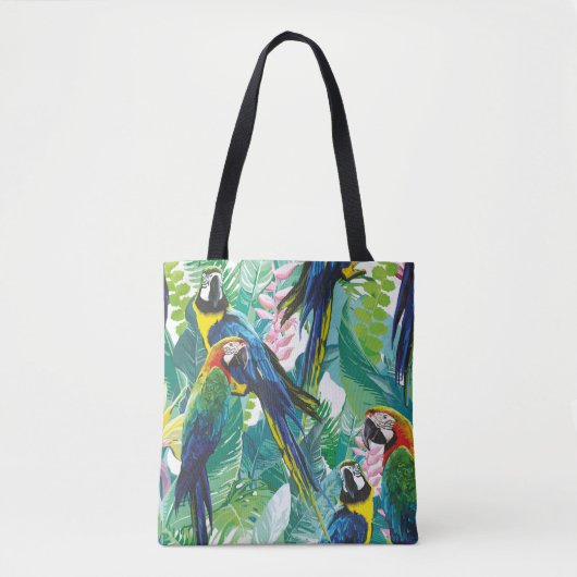 Parrot Oerwoud Bird Tote Bag (Voorkant)