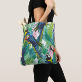 Parrot Oerwoud Bird Tote Bag (Dichtbij)