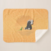 Parrot ontmoet een olifant Sherpa Blanket Sherpa Deken (Voorkant (horizontaal))