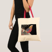 Parrot op de Branch van een bloeiende Roos Struik, Tote Bag (Voorkant (product))