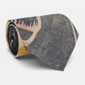 Parrot op de Tak, bloeiende Roos Struik, Jakuchu Stropdas (Opgerold)