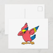 Parrot op Hip Hop Dance Dab Briefkaart (Voorkant / Achterkant)