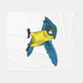 Parrot op Hip Hop Dance Dab Fleece Deken (Voorkant (Horizontaal))