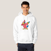 Parrot op Hip Hop Dance Dab Hoodie (Voorkant volledig)