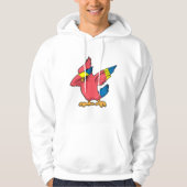 Parrot op Hip Hop Dance Dab Hoodie (Voorkant)