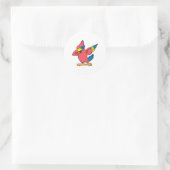 Parrot op Hip Hop Dance Dab Ronde Sticker (Tas)