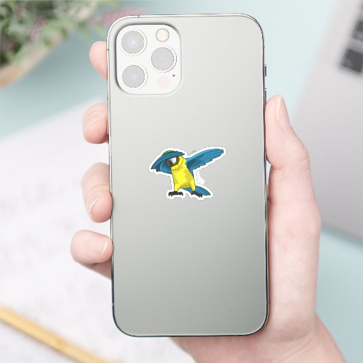 Parrot op Hip Hop Dance Dab Sticker (Telefoon)