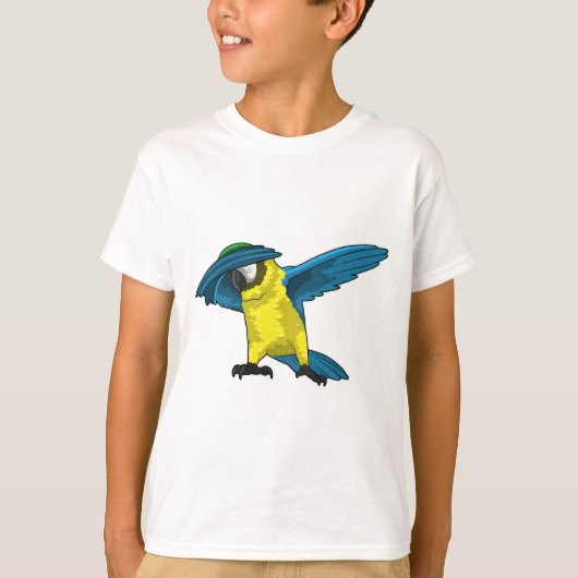 Parrot op Hip Hop Dance Dab T-shirt (Voorkant)