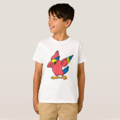 Parrot op Hip Hop Dance Dab T-shirt (Voorkant volledig)