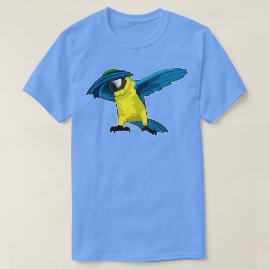 Parrot op Hip Hop Dance Dab T-shirt (Design voorkant)