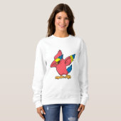 Parrot op Hip Hop Dance Dab Trui (Voorkant volledig)